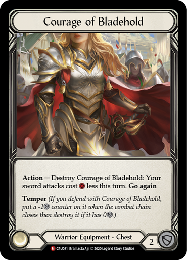 Courage of Bladehold [CRU081] (Crucible of War)  1st Edition Cold Foil