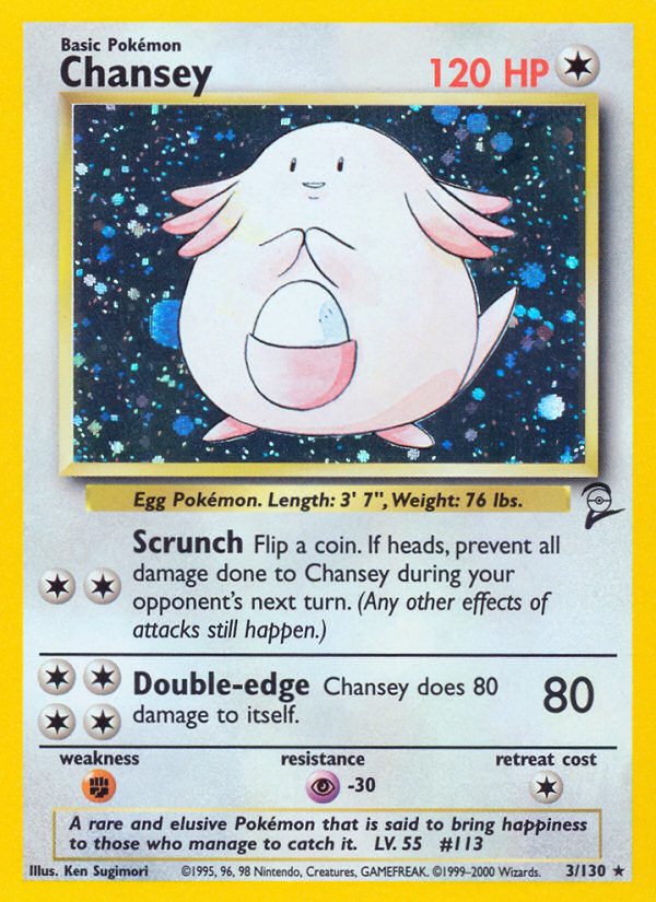 Chansey (3/130) [Base Set 2]