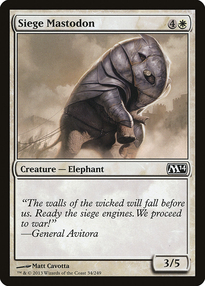 Siege Mastodon [Magic 2014]