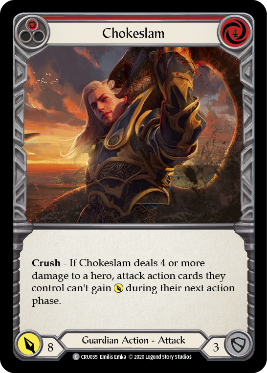 Chokeslam (Red) [CRU035] (Crucible of War)  1st Edition Rainbow Foil