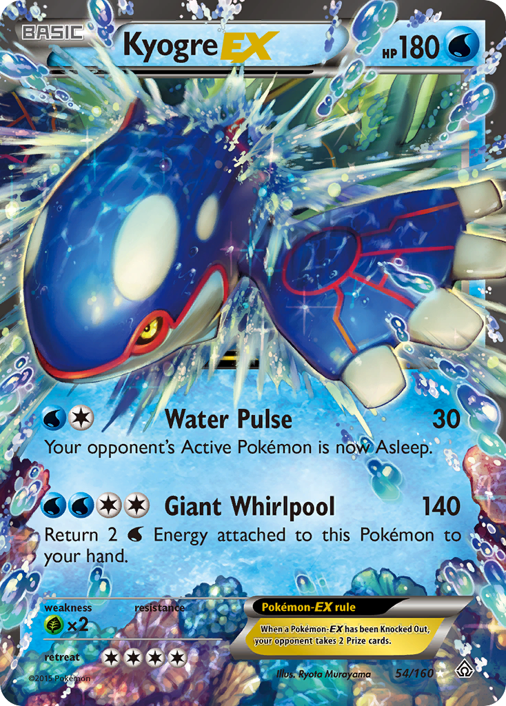 Kyogre EX (54/160) [XY: Primal Clash]