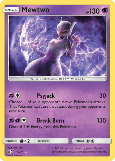 Mewtwo (12/18) [Sun & Moon: Detective Pikachu]