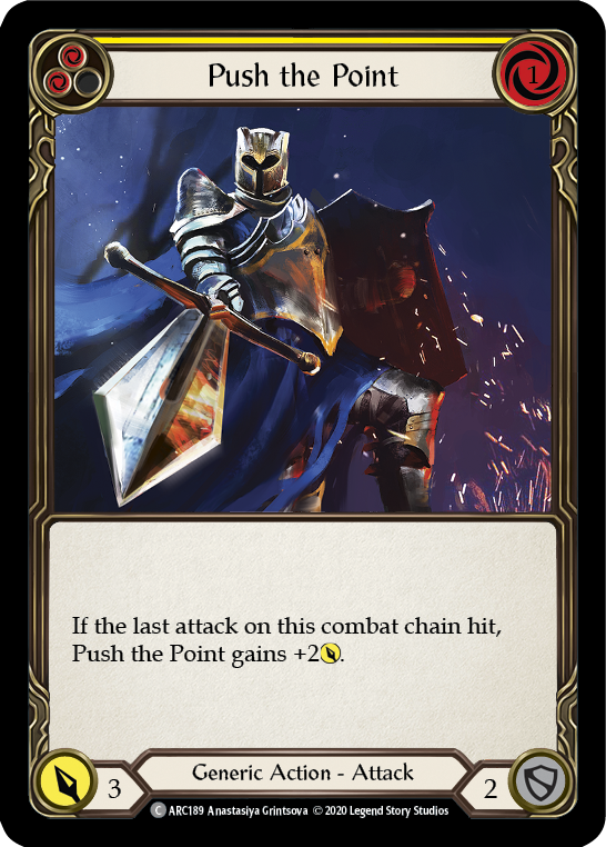 Push the Point (Yellow) [U-ARC189] (Arcane Rising Unlimited)  Unlimited Rainbow Foil