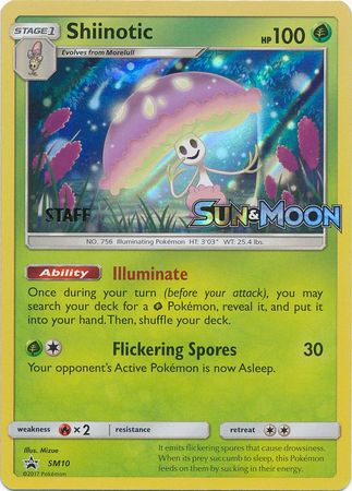 Shiinotic (SM10) (Staff Prerelease Promo) [Sun & Moon: Black Star Promos]