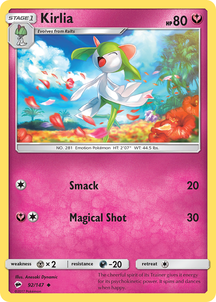 Kirlia (92/147) [Sun & Moon: Burning Shadows]