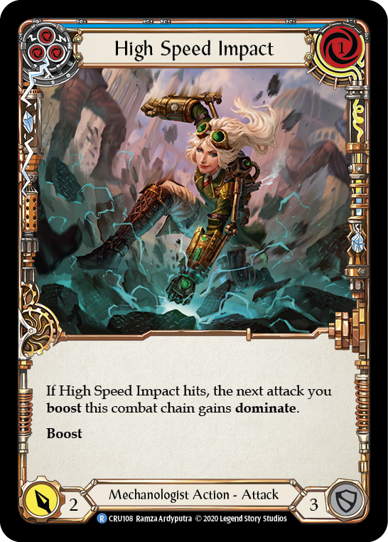 High Speed Impact (Blue) [CRU108] (Crucible of War)  1st Edition Rainbow Foil