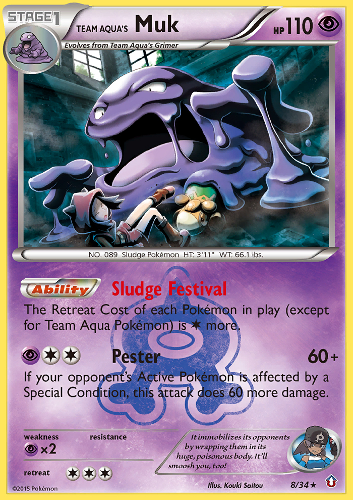 Team Aqua's Muk (8/34) [XY: Double Crisis]