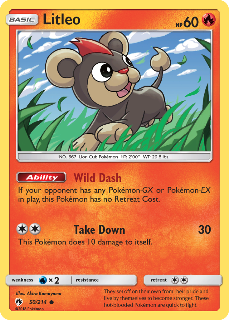 Litleo (50/214) [Sun & Moon: Lost Thunder]